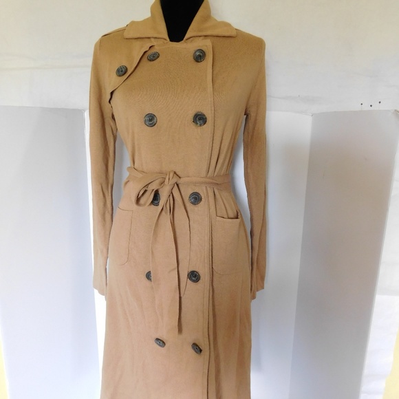 CAbi Jackets & Blazers - CABI CAMEL FRENCH TRENCH REDUX SWEATER JACKET